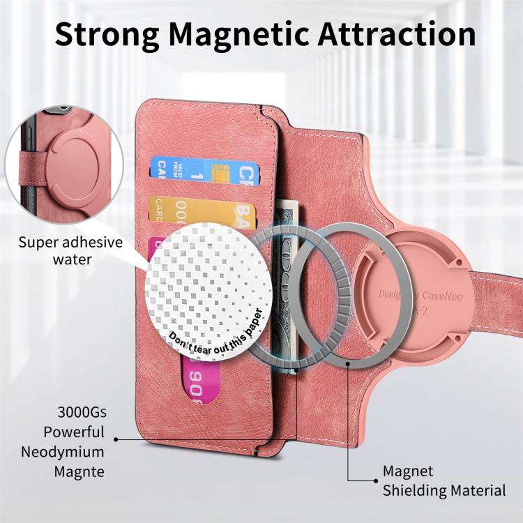 For Nothing CMF Phone 3a CaseNeo MagSafe RFID Anti-theft Retro Leather Phone Case(Pink)