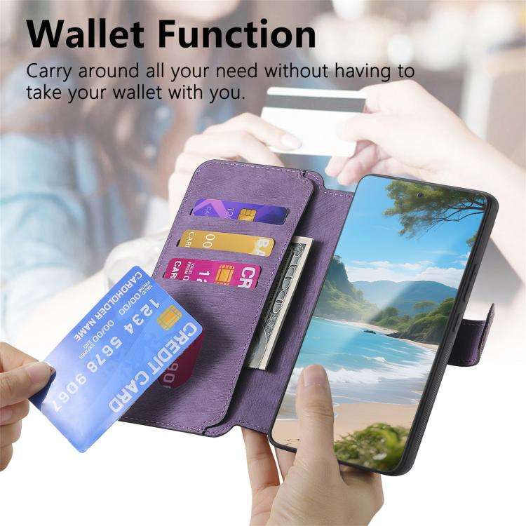 For Nothing CMF Phone 3a CaseNeo MagSafe RFID Anti-theft Retro Leather Phone Case(Purple)