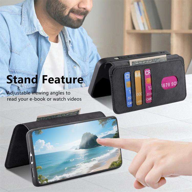For Nothing CMF Phone 3a Pro CaseNeo MagSafe RFID Anti-theft Retro Leather Phone Case(Black)