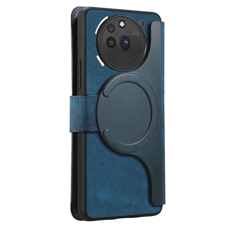 For Nothing CMF Phone 3a Pro CaseNeo MagSafe RFID Anti-theft Retro Leather Phone Case(Blue)