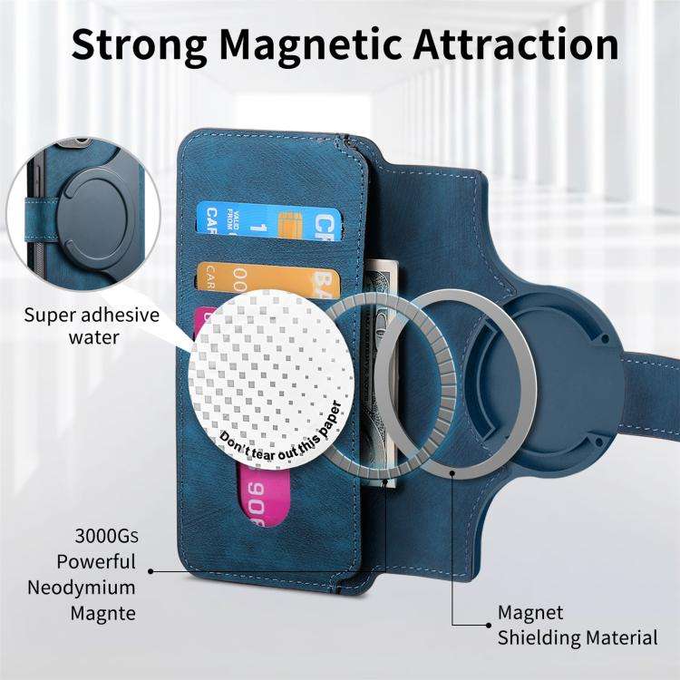For Nothing CMF Phone 3a Pro CaseNeo MagSafe RFID Anti-theft Retro Leather Phone Case(Blue)