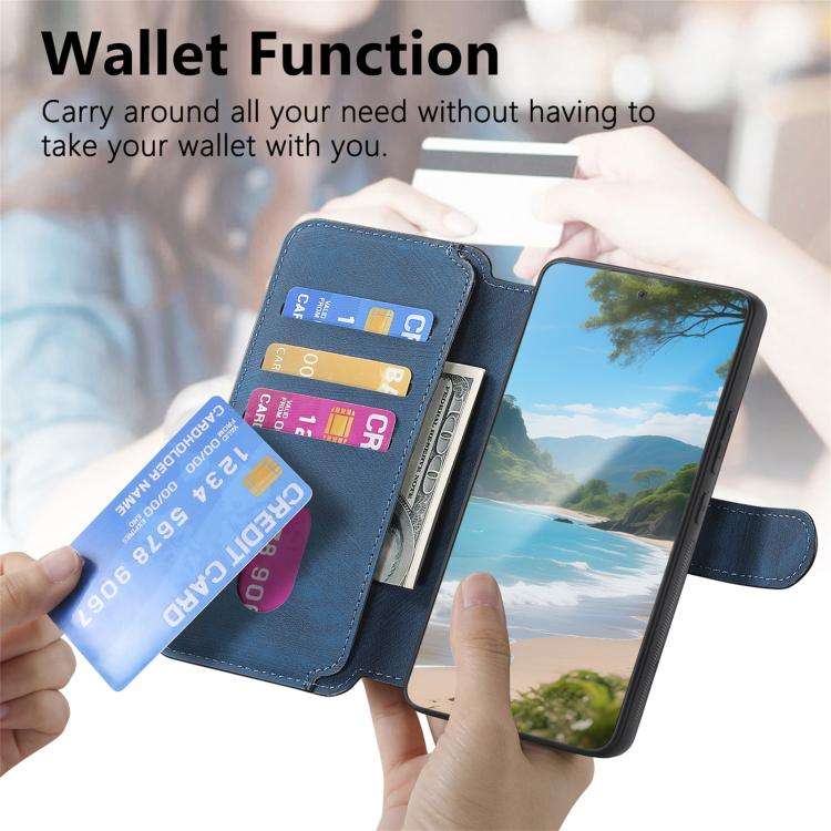 For Nothing CMF Phone 3a Pro CaseNeo MagSafe RFID Anti-theft Retro Leather Phone Case(Blue)