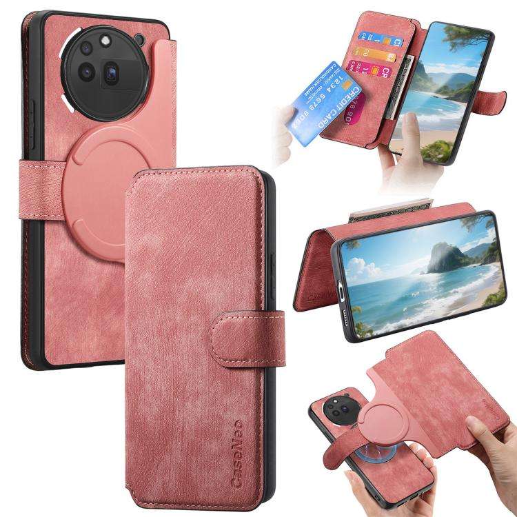 For Nothing CMF Phone 3a Pro CaseNeo MagSafe RFID Anti-theft Retro Leather Phone Case(Pink)