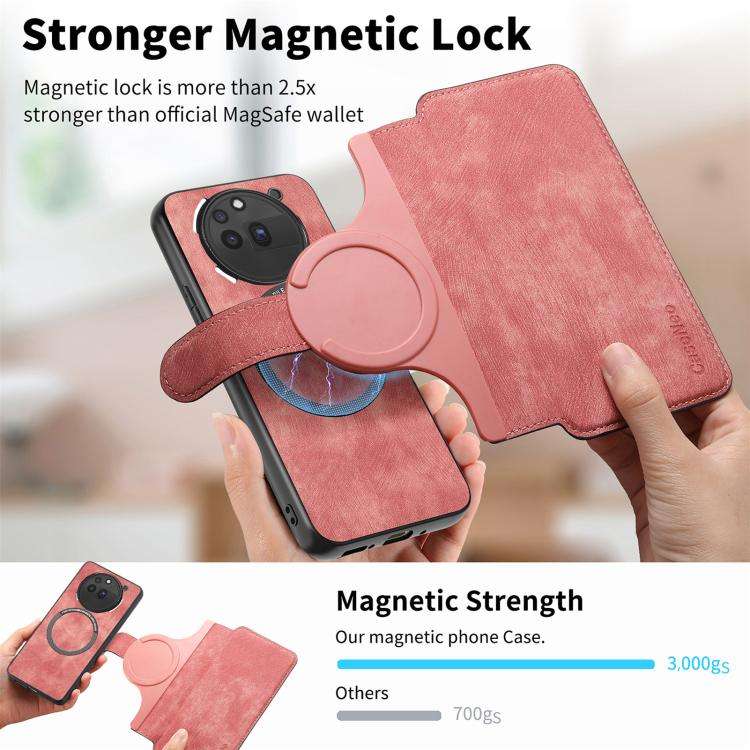 For Nothing CMF Phone 3a Pro CaseNeo MagSafe RFID Anti-theft Retro Leather Phone Case(Pink)