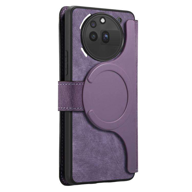 For Nothing CMF Phone 3a Pro CaseNeo MagSafe RFID Anti-theft Retro Leather Phone Case(Purple)