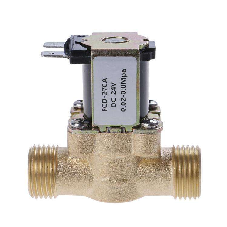 DC 24V Copper Four-point Solenoid Valve, Pressurized Water Inlet Valve, Solar Water Heater Valve