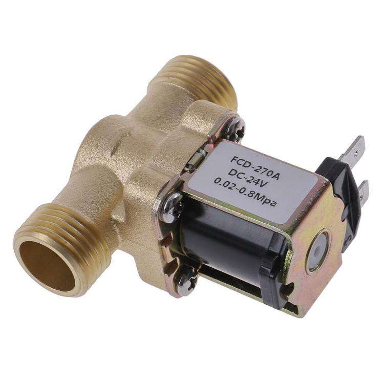 DC 12V Copper Four-point Solenoid Valve, Pressurized Water Inlet Valve, Solar Water Heater Valve