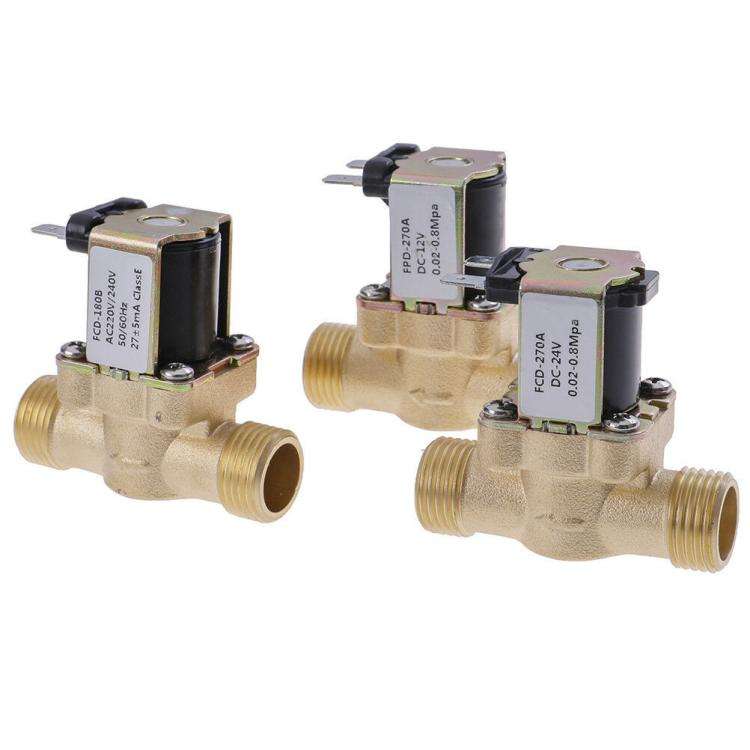 DC 12V Copper Four-point Solenoid Valve, Pressurized Water Inlet Valve, Solar Water Heater Valve