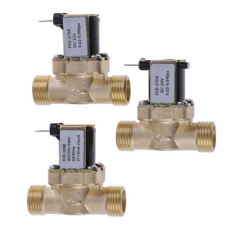 DC 12V Copper Four-point Solenoid Valve, Pressurized Water Inlet Valve, Solar Water Heater Valve