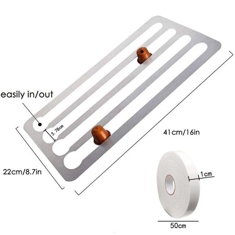 Coffee Capsule Holder For Hotel Kitchen Restaurant Wall-mounted Storage Rack(Brushed Metal)