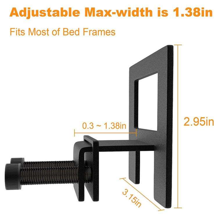 6pcs / Set Anti-slip Mattress Baffles For Metal Bed Frame Fasteners Slide Limiter(Black)