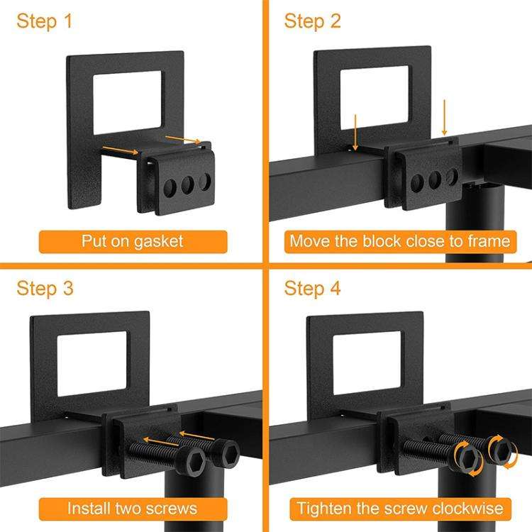6pcs / Set Anti-slip Mattress Baffles For Metal Bed Frame Fasteners Slide Limiter(Black)