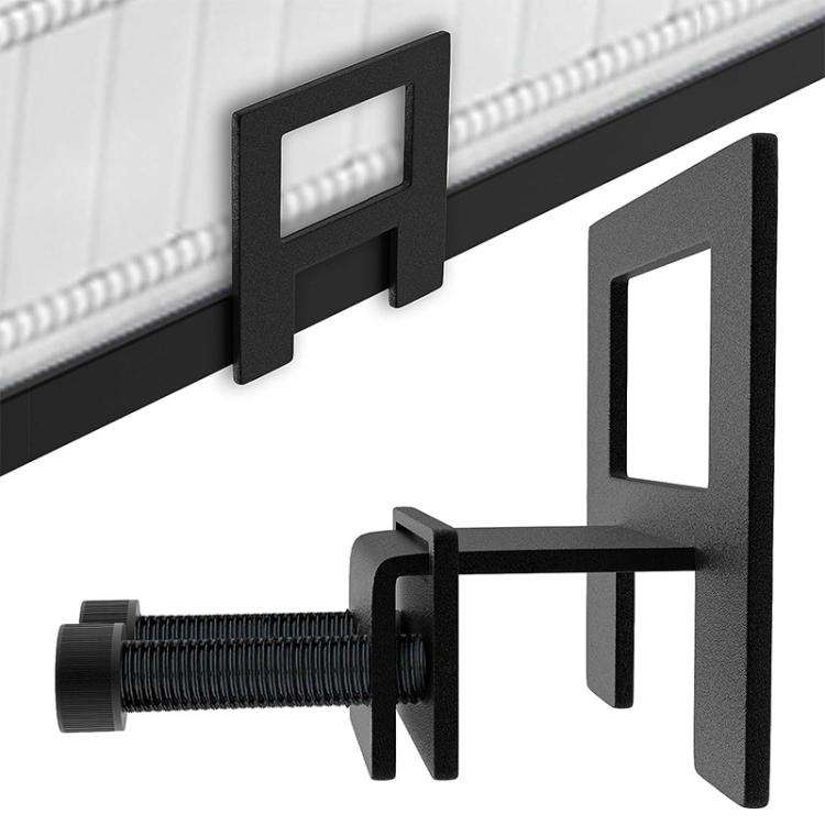 6pcs / Set Anti-slip Mattress Baffles For Metal Bed Frame Fasteners Slide Limiter(Black)