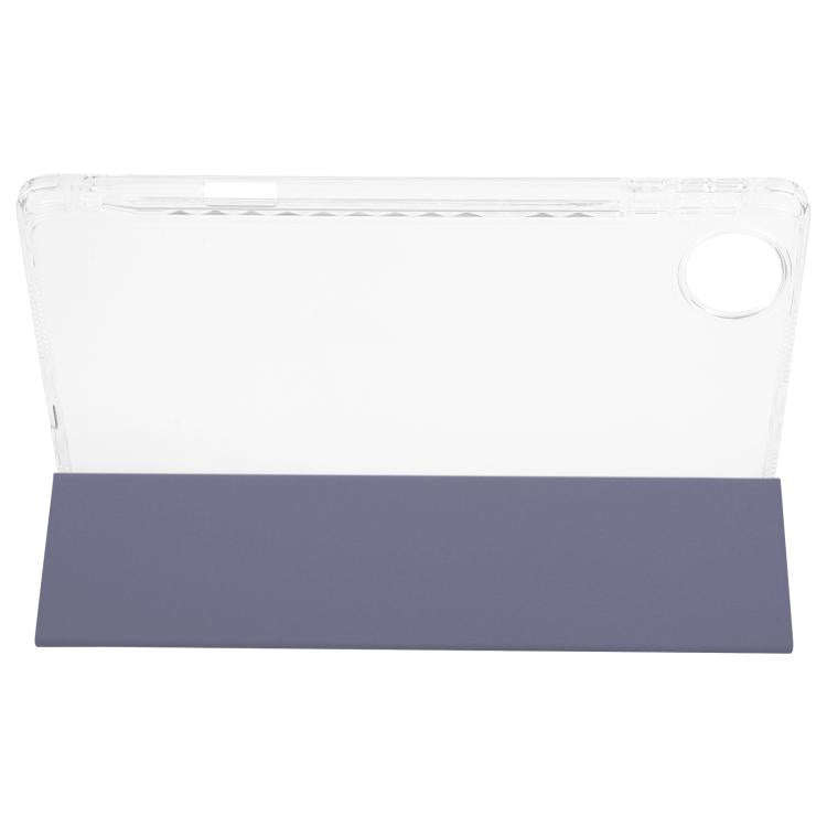 For Honor Pad 10 12.1 3-Fold Clear Acrylic Leather Tablet Case(Lavender)