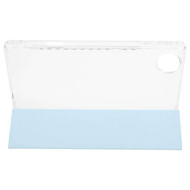 For Honor Pad 10 12.1 3-Fold Clear Acrylic Leather Tablet Case(Ice Blue)
