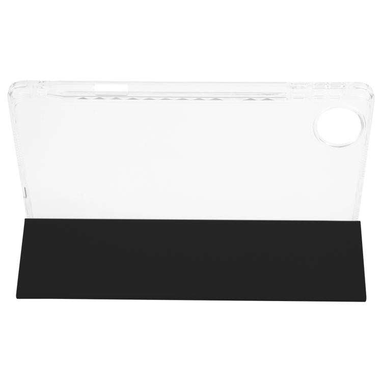 For Honor Pad 10 12.1 3-Fold Clear Acrylic Leather Tablet Case(Black)