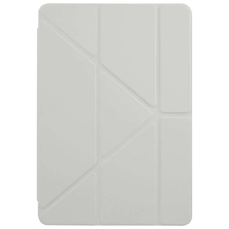 For Honor Pad 10 12.1 3-Fold Clear Acrylic Leather Tablet Case(Grey)