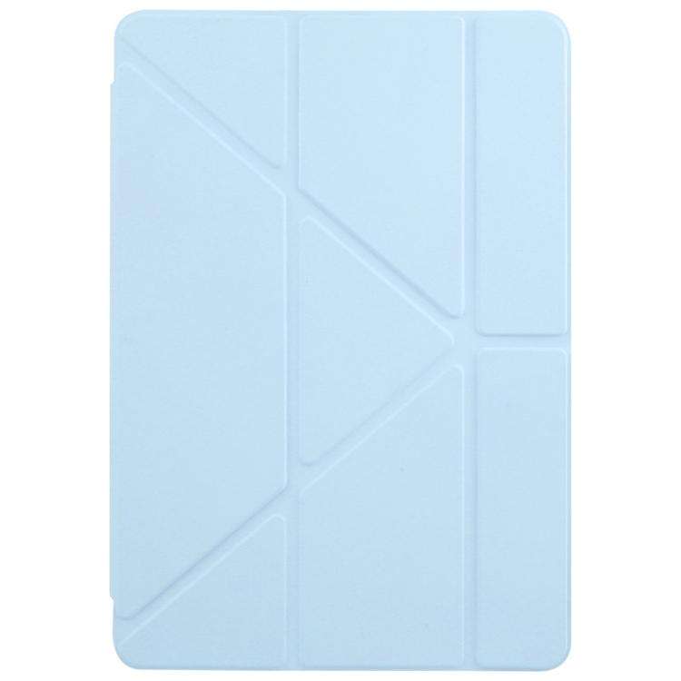 For Honor Pad 10 12.1 Clear Acrylic Deformation Leather Tablet Case(Ice Blue)