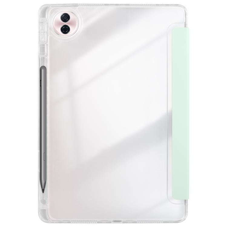 For Honor Pad 10 12.1 Clear Acrylic Deformation Leather Tablet Case(Light Green)