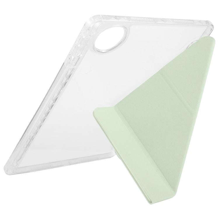 For Honor Pad 10 12.1 Clear Acrylic Deformation Leather Tablet Case(Light Green)