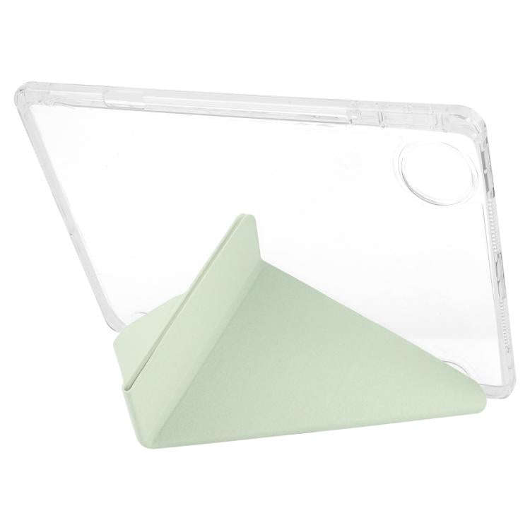 For Honor Pad 10 12.1 Clear Acrylic Deformation Leather Tablet Case(Light Green)