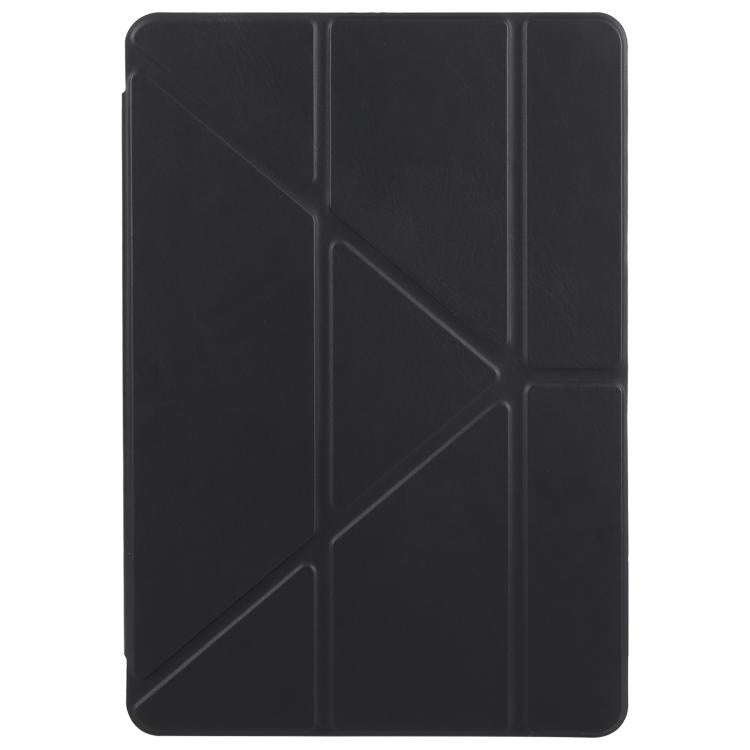 For Honor Pad 10 12.1 Clear Acrylic Deformation Leather Tablet Case(Black)