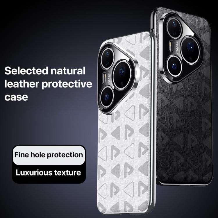 For Huawei Pura 80 Pro / 80 Pro+ 5G Pinewood II Series Plain Leather PC Phone Case(Black)