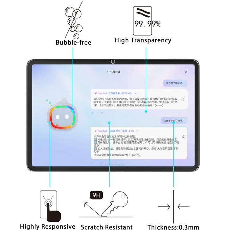 For Think Academy Learning Pad P4 12.1 25pcs 9H 0.3mm Explosion-proof Tempered Glass Film