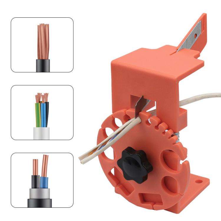 Adjustable Handheld Quick Rubber Wire Stripper(Red)