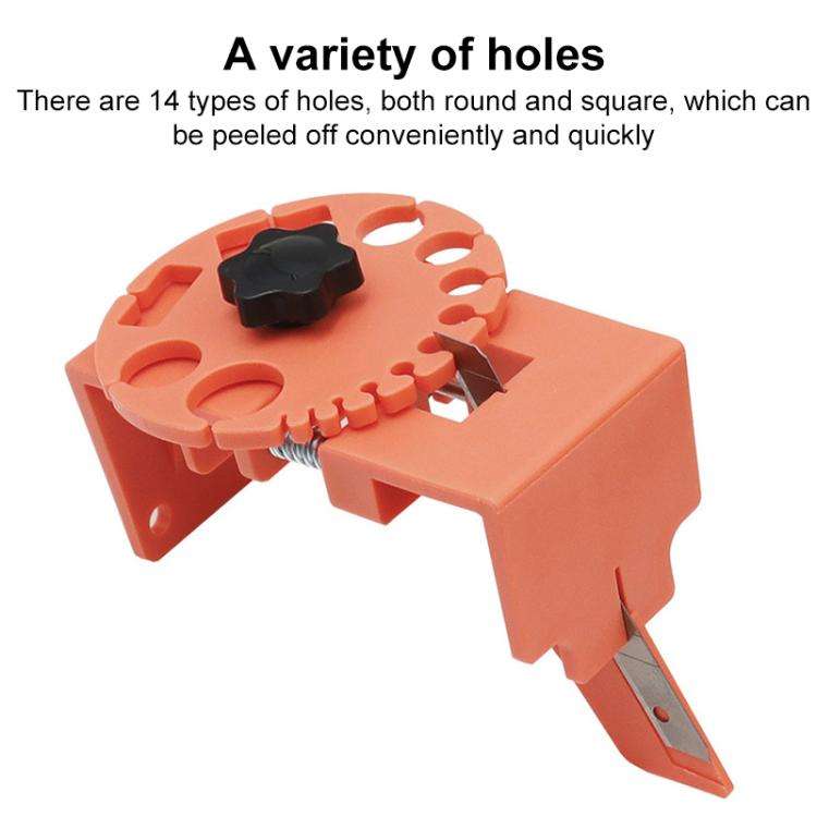 Adjustable Handheld Quick Rubber Wire Stripper(Red)