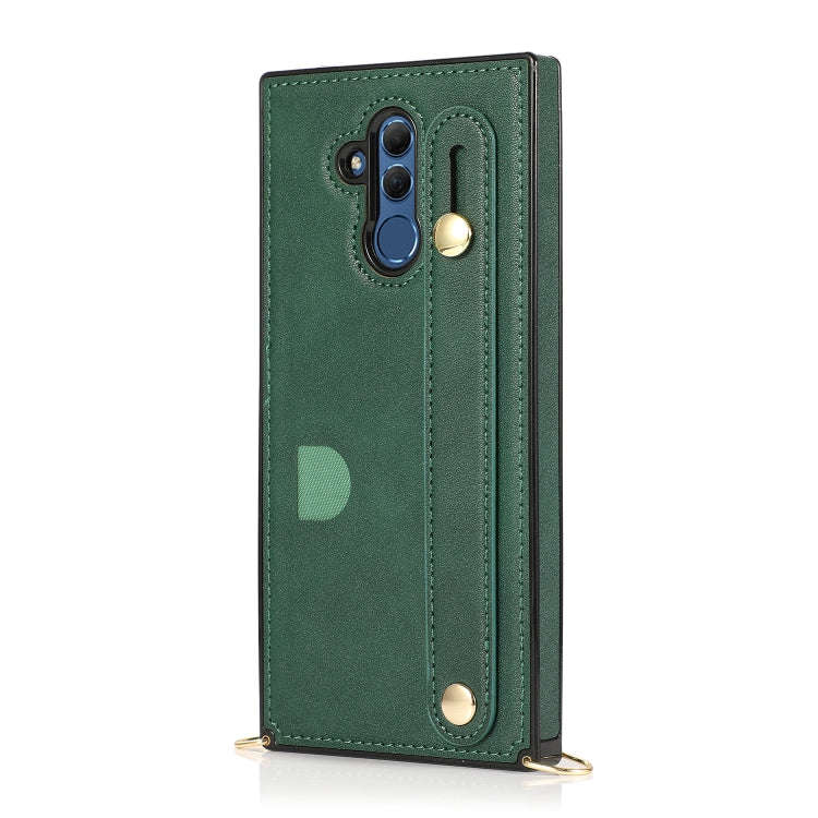 For Huawei Mate 20 Lite Wrist Strap PU+TPU Shockproof Protective Case with Crossbody Lanyard & Ho...
