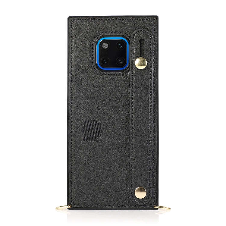 For Huawei Mate 20 Pro Wrist Strap PU+TPU Shockproof Protective Case with Crossbody Lanyard & Hol...