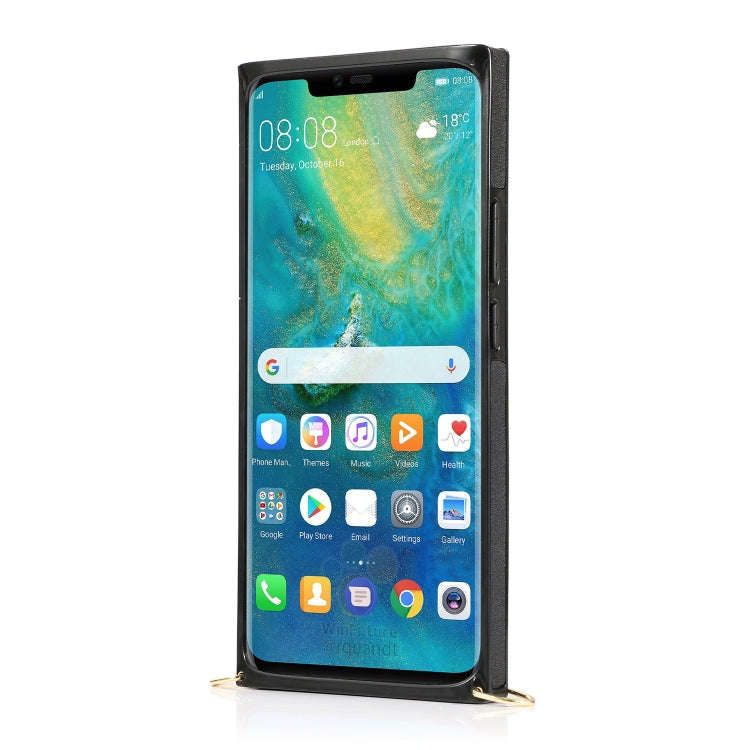 For Huawei Mate 20 Pro Wrist Strap PU+TPU Shockproof Protective Case with Crossbody Lanyard & Hol...