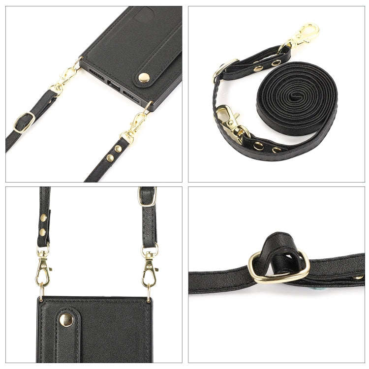 For Huawei Mate 20 Pro Wrist Strap PU+TPU Shockproof Protective Case with Crossbody Lanyard & Hol...