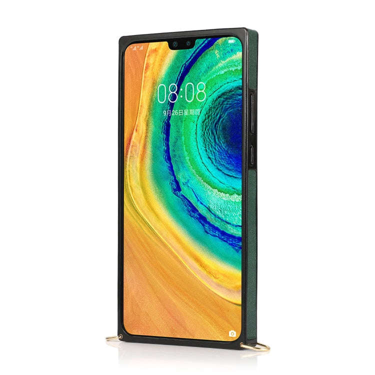 For Huawei Mate 30 Wrist Strap PU+TPU Shockproof Protective Case with Crossbody Lanyard & Holder ...