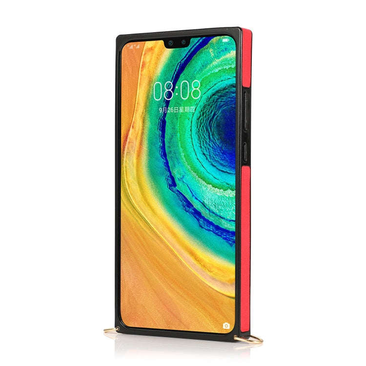 For Huawei Mate 30 Wrist Strap PU+TPU Shockproof Protective Case with Crossbody Lanyard & Holder ...