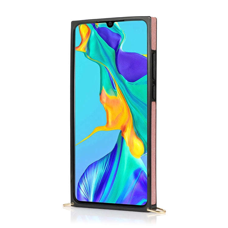For Huawei P30 Wrist Strap PU+TPU Shockproof Protective Case with Crossbody Lanyard & Holder & Ca...