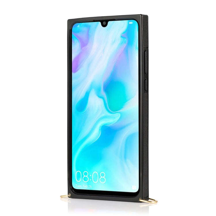 For Huawei P30 Lite Wrist Strap PU+TPU Shockproof Protective Case with Crossbody Lanyard & Holder...