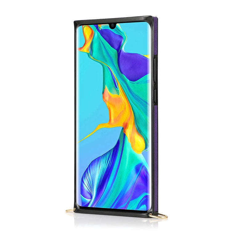 For Huawei P30 Pro Wrist Strap PU+TPU Shockproof Protective Case with Crossbody Lanyard & Holder ...
