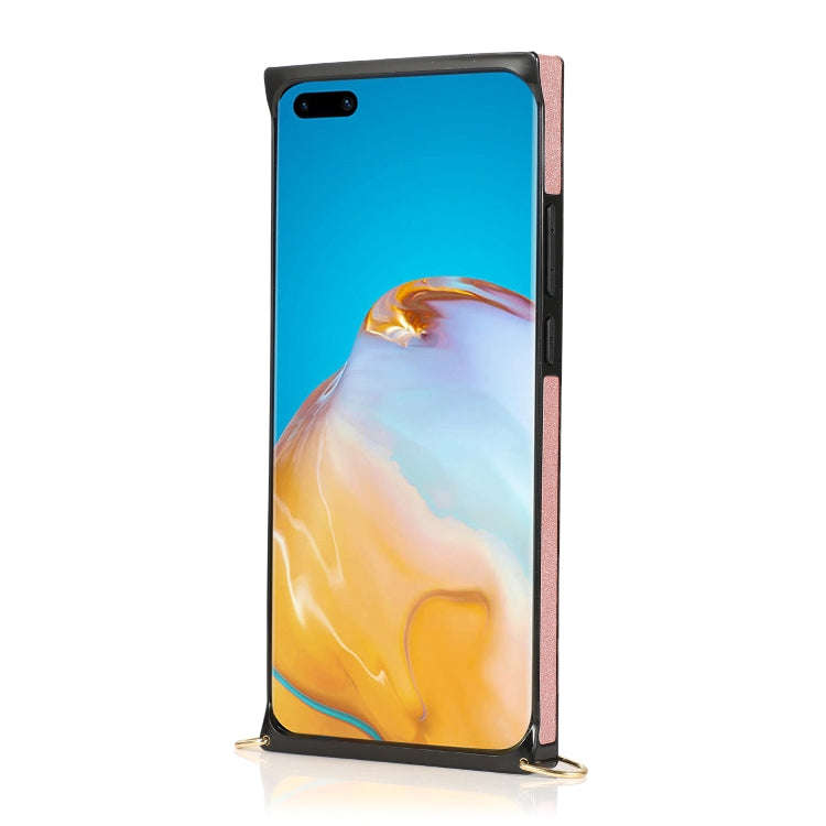 For Huawei P40 Pro Wrist Strap PU+TPU Shockproof Protective Case with Crossbody Lanyard & Holder ...