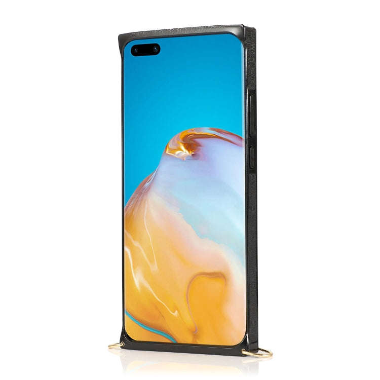 For Huawei P40 Pro Plus Wrist Strap PU+TPU Shockproof Protective Case with Crossbody Lanyard & Ho...