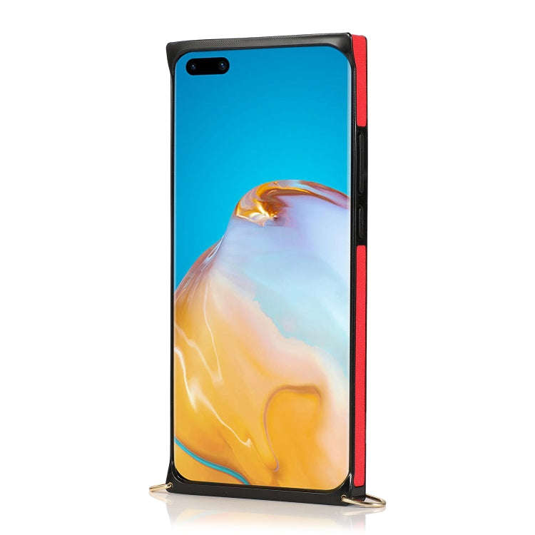 For Huawei P40 Pro Plus Wrist Strap PU+TPU Shockproof Protective Case with Crossbody Lanyard & Ho...