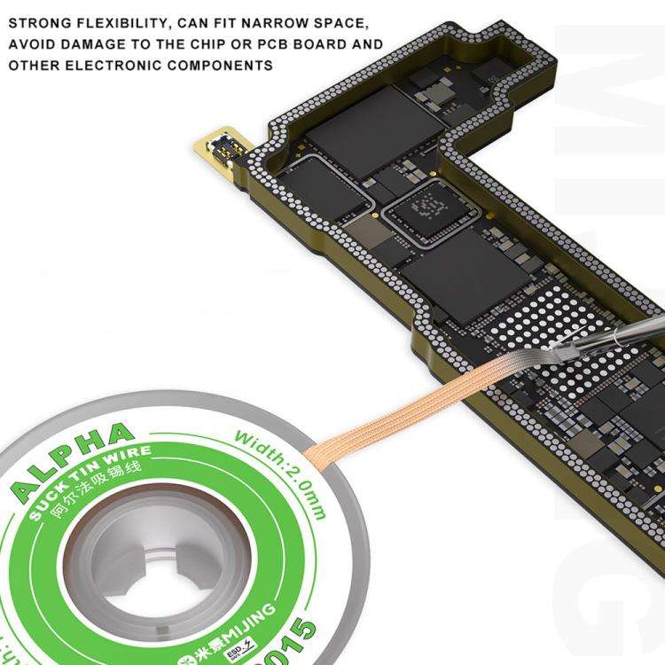 Mijing 10 in 1 Motherboard IC Chip Cleaning Alpha Tin-Absorbing Wire, Model:AR-2015