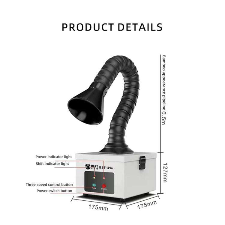 BEST BST-496 Small Smoke Purifying and Exhausting Machine, Plug:US Plug