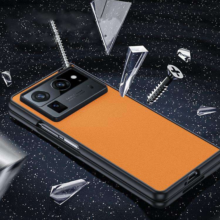 For Tecno Phantom V Fold2 Ultra-thin Plain Skin Leather Phone Case(Green)