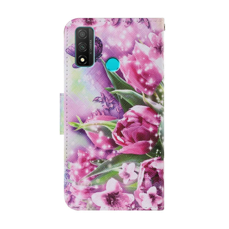 For Huawei P Smart(2020) Coloured Drawing Pattern Horizontal Flip PU Leather Case with Holder & C...