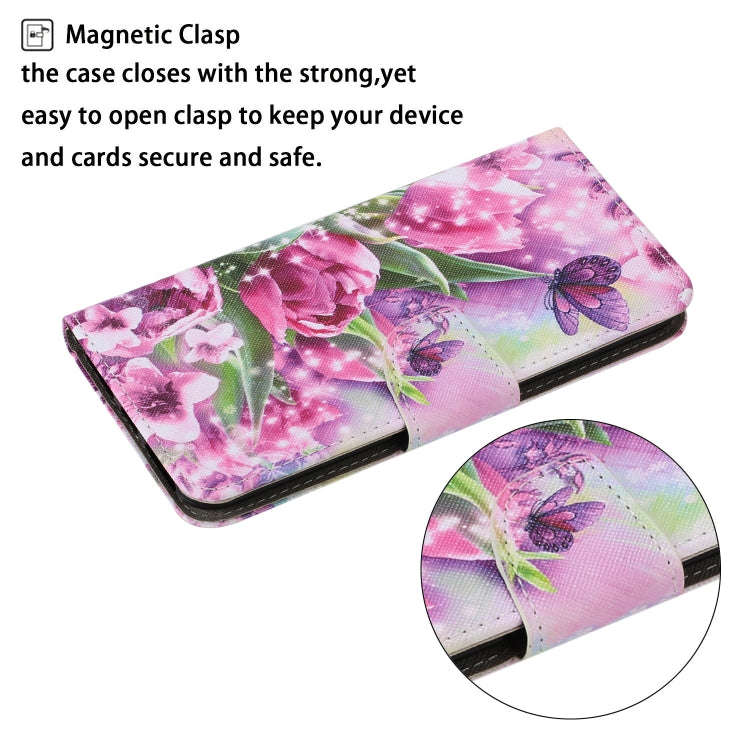 For Huawei P Smart(2020) Coloured Drawing Pattern Horizontal Flip PU Leather Case with Holder & C...