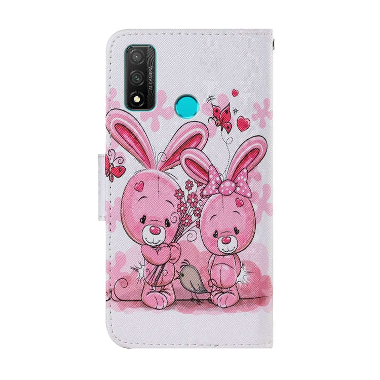 For Huawei P Smart(2020) Coloured Drawing Pattern Horizontal Flip PU Leather Case with Holder & C...