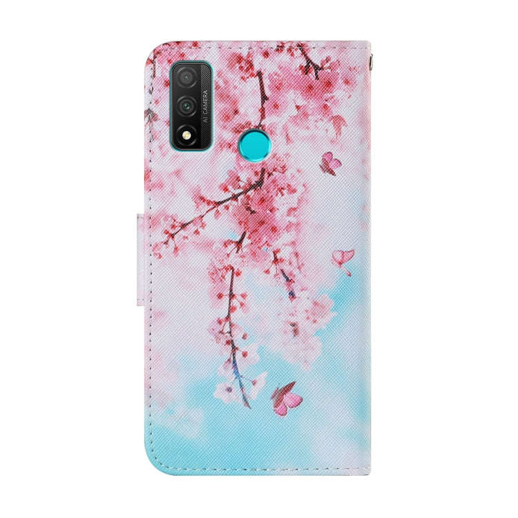 For Huawei P Smart(2020) Coloured Drawing Pattern Horizontal Flip PU Leather Case with Holder & C...