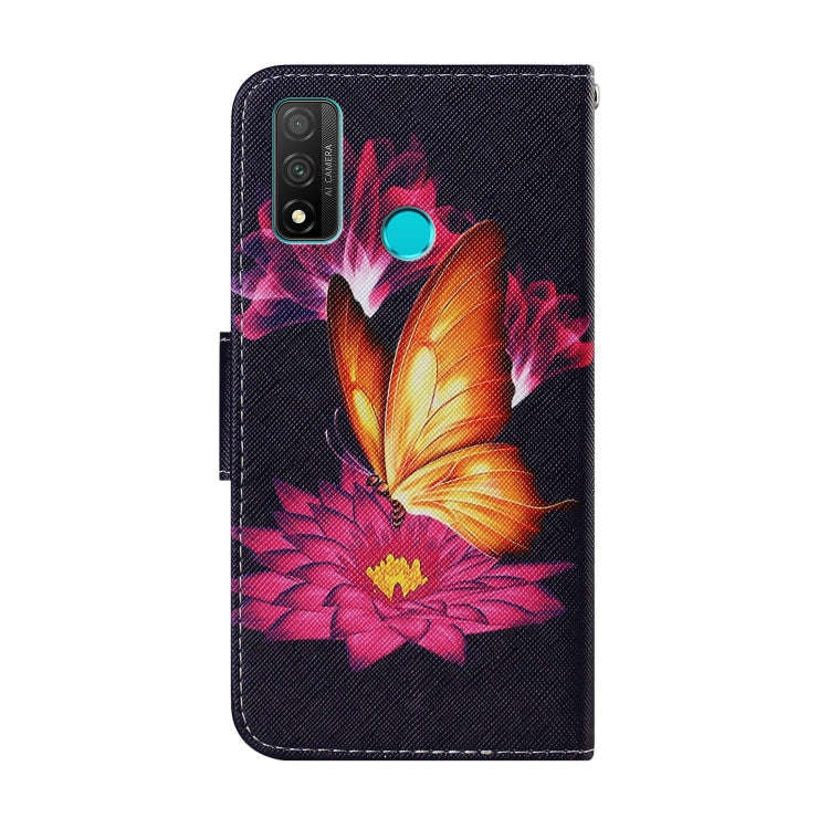 For Huawei P Smart(2020) Coloured Drawing Pattern Horizontal Flip PU Leather Case with Holder & C...